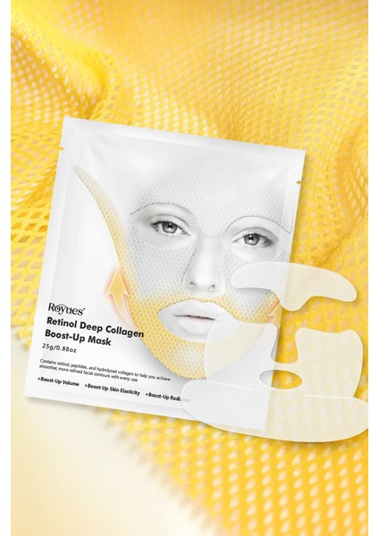 Koec Retinol Kolajen Lifting Etkili Yüz Maskesi, Çene, Gıdı Lifting Sıkılaştırıcılı Kırışıklıkk Önleyici