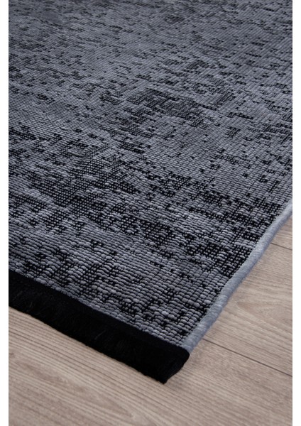 Şönil Kilim Halı Yıkanabilir Kaymaz Tabanlı Yumuşak Ince Yapısı ile Her Alana Uyumlu Gri