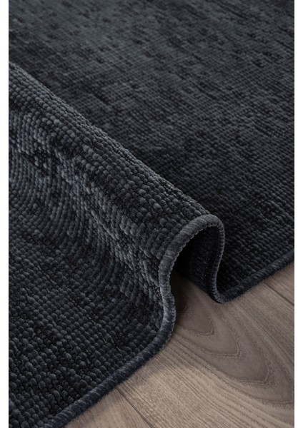 Şönil Kilim Halı Yıkanabilir Kaymaz Tabanlı Yumuşak İnce Yapısı ile Her Alana Uyumlu Antrasit fırsatları