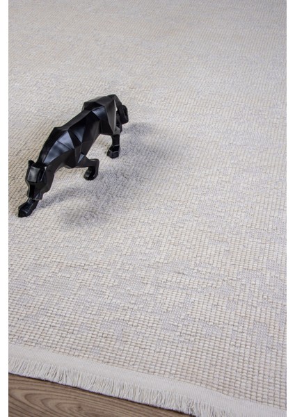 Şönil Kilim Halı Yıkanabilir Kaymaz Tabanlı Yumuşak Ince Yapısı ile Her Alana Uyumlu Beyaz