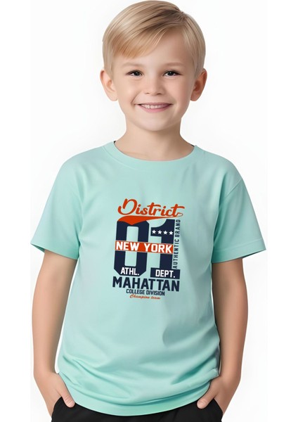 Erkek Çocuk Yuvarlak Yaka Manhattan 01 Erkek Baskılı T-Shirt fiyatları