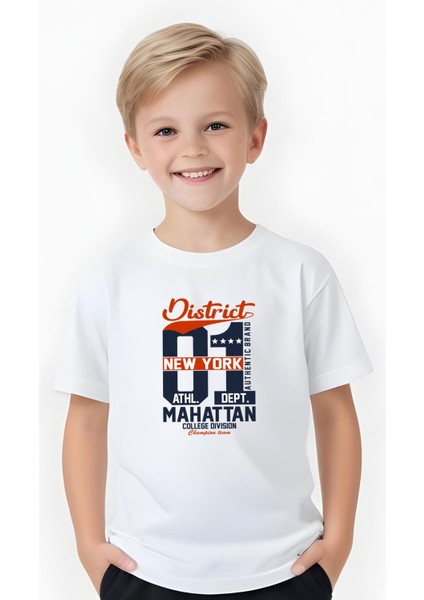 Erkek Çocuk Yuvarlak Yaka Manhattan 01 Erkek Baskılı T-Shirt fiyatları