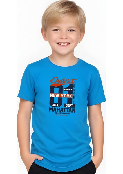 Erkek Çocuk Yuvarlak Yaka Manhattan 01 Erkek Baskılı T-Shirt fiyatları