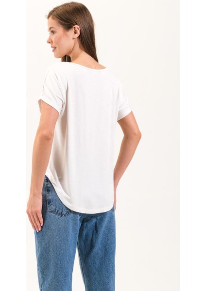 725107_KADIN Düşük Kollu Yuvarlak Yakalı Cool&comfort Tshirt indirimleri