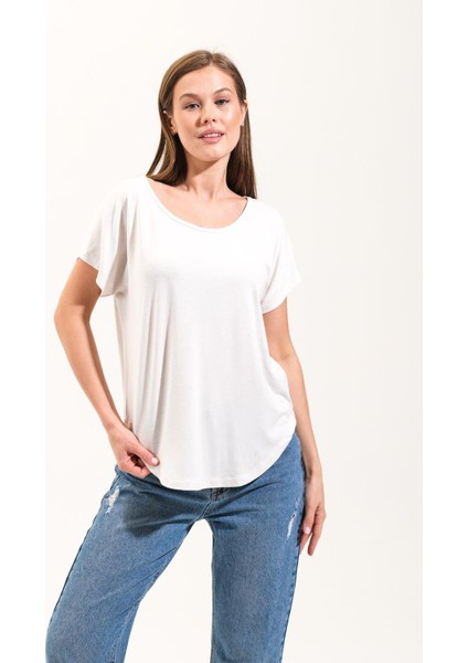 725107_KADIN Düşük Kollu Yuvarlak Yakalı Cool&comfort Tshirt modelleri