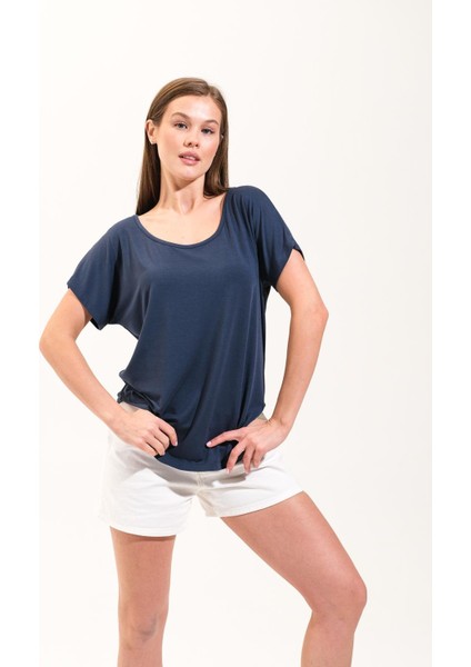 725107_KADIN Düşük Kollu Yuvarlak Yakalı Cool&comfort Tshirt indirimleri