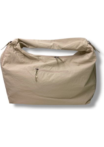 Omuz Çantası Oversize Hobo Krem