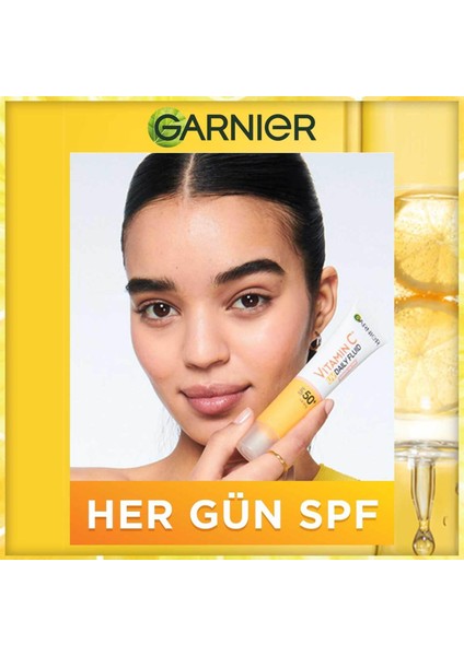 Garnier C Vitamini Parlak Günlük Güneş Koruyucu Fluid Yüz Kremi Görünmez Doku SPF50+ 40ML modelleri