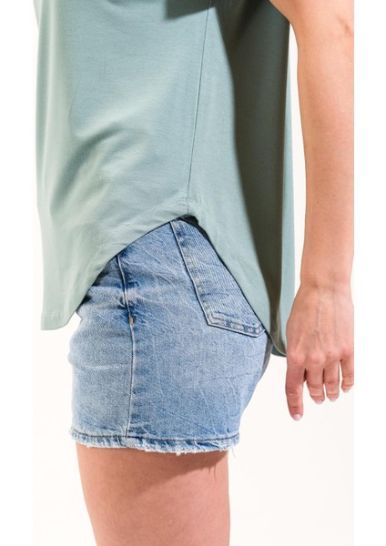 725107_KADIN Düşük Kollu Yuvarlak Yakalı Cool&comfort Tshirt modelleri