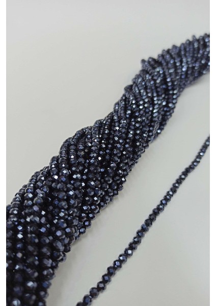 Parlak Siyah Kristal Boncuk 4 mm