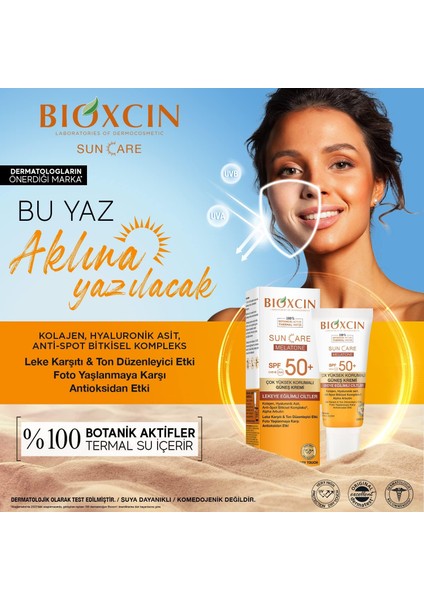 Sun Care Lekeye Eğilimli Ciltler Için Çok Yüksek Korumalı Güneş Kremi 50 Spf - Leke ve Çil 50 ml indirimleri