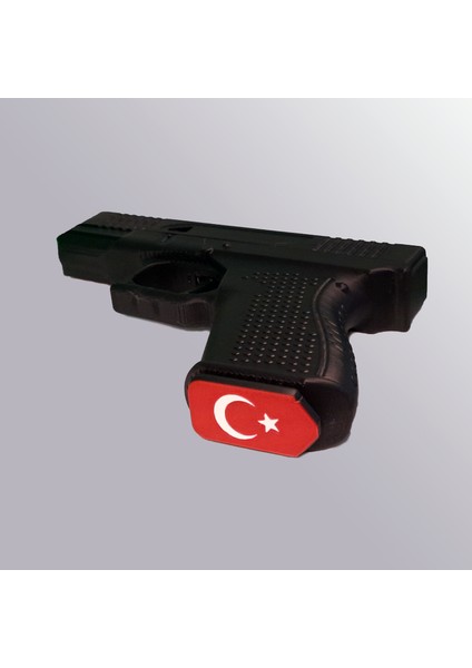 Glock 19 Replica Kabzada Türk Bayrağı Hareketli Kapak ve Tetik Çıkarılabilir Şarjör Oyuncak Toy