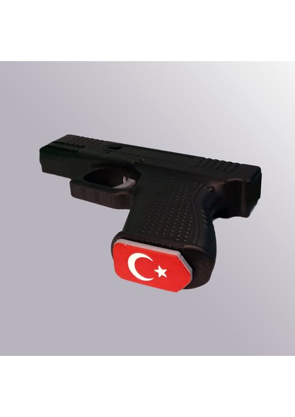 Glock 19 Replica Kabzada Türk Bayrağı Hareketli Kapak ve Tetik Çıkarılabilir Şarjör Oyuncak Toy