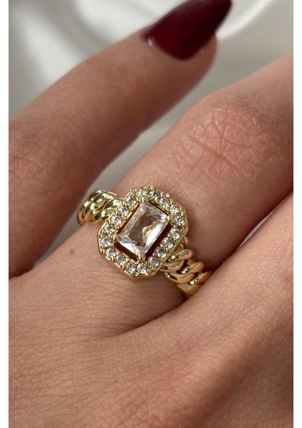 Yeni Sezon Tek Taş Tasarım Kadın Yüzük