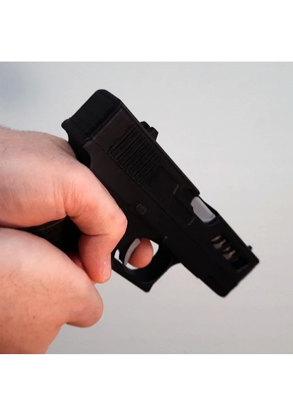 Glock 19 Replica Kabzada Türk Bayrağı Hareketli Kapak ve Tetik Çıkarılabilir Şarjör Oyuncak Toy