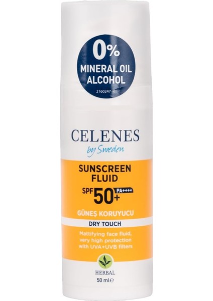 Celenes Herbal Spf 50+ Güneş Koruyucu Krem Dry Touch (50 Ml)