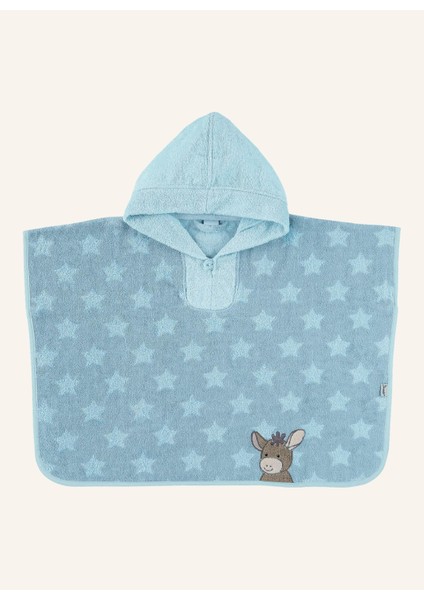 Emmi Bebek Poncho Pamuk Frotte Esel Motifli Kapüşonlu 0 Ay+