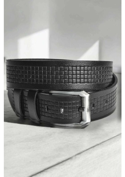 Hakiki Manda Derisi Kot Kemeri 4,5 cm Kare Desenli Spor Kot Kemeri 2402632 fırsatları