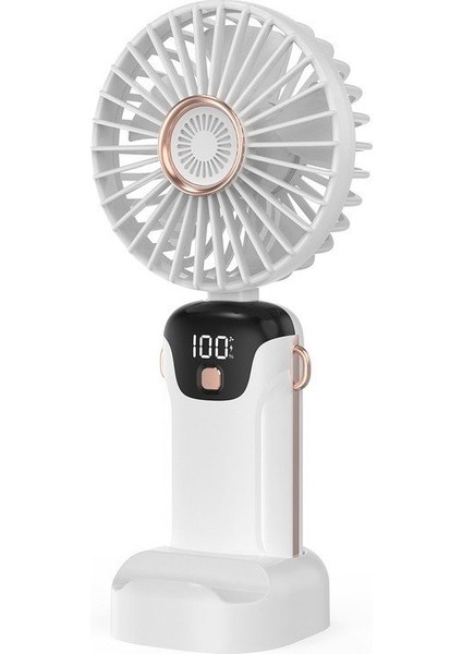 Taşınabilir Mini El Fanı 5 Ayarlı Led Ekranlı Mini El Tipi Hızı Sessiz Çalışma Sl608 - Beyaz fiyatları