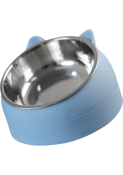 Kedi Kase Eğimli Basit Tarzı Ferahlatıcı Renk Sorunsuz Kokusuz Plastik Evcil Hayvan Mama Kasesi Çimen Yeşili (Yurt Dışından)