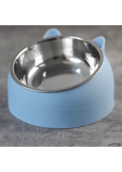 Kedi Kase Eğimli Basit Tarzı Ferahlatıcı Renk Sorunsuz Kokusuz Plastik Evcil Hayvan Mama Kasesi Çimen Yeşili (Yurt Dışından)