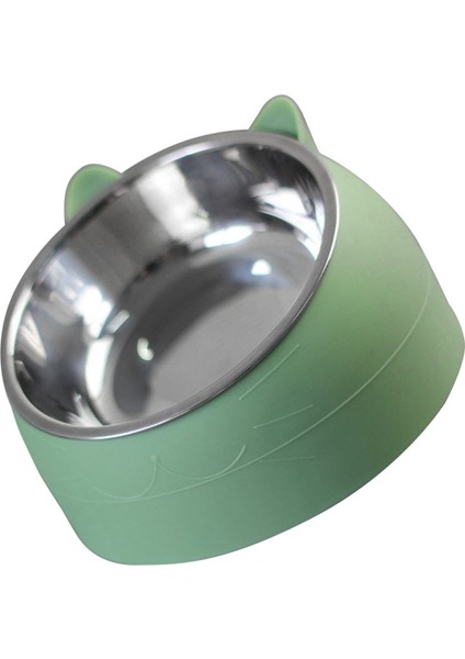 Kedi Maması Kasesi Otomatik Waterer Anti Dökülme Paslanmaz Çelik 15 Derece Eğimli Kedi Su Kasesi Küçük Orta Boy Pet (Yurt Dışından)