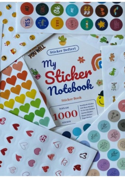 Sticker Notebook 1000 Adet Sticker Defteri