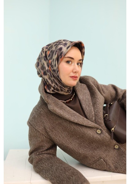 Twill Ipek Eşarp - 11451-29 Siyah Vizon