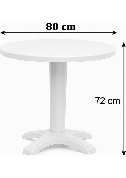 80 cm Plastik Yuvarlak Bahçe-Balkon Masası fiyatları