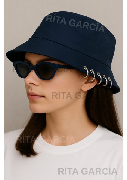 Çengelli Piercingli Kova Bucket Şapka