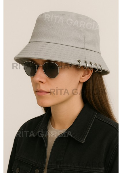 Çengelli Piercingli Kova Bucket Şapka