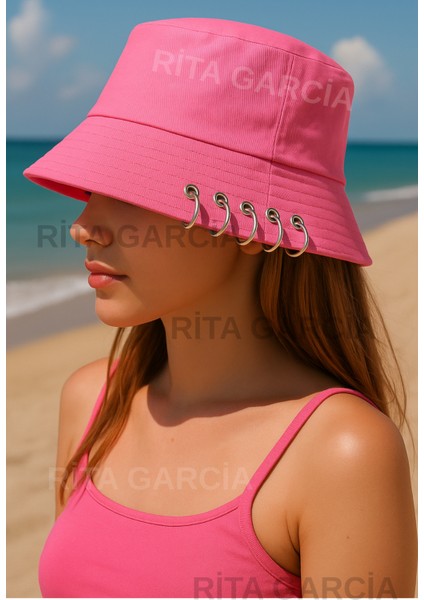 Çengelli Piercingli Kova Bucket Şapka