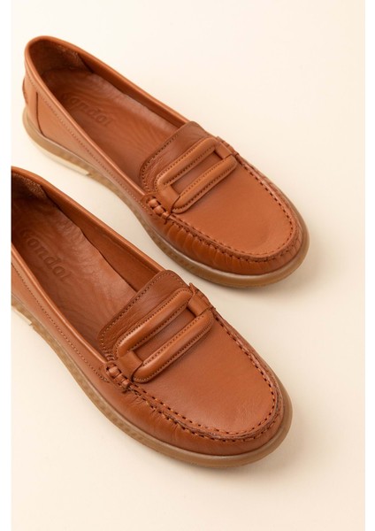 Kadın Hakiki Deri Günlük Rahat Klasik Ayakkabı HL.24105 - Taba - 39 Taba fiyatları