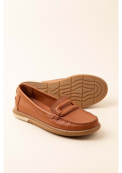 Kadın Hakiki Deri Günlük Rahat Klasik Ayakkabı HL.24105 - Taba - 39 Taba fırsatları