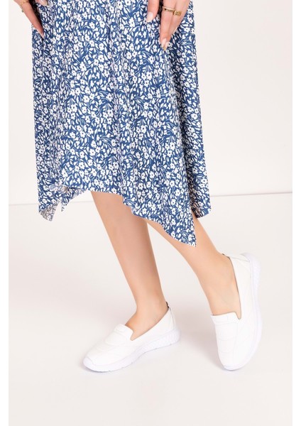 Içi Dışı Hakiki Deri Faylon Taban Hafif Babet Ayakkabı SC.1210 - Beyaz - 38 Beyaz fiyatları