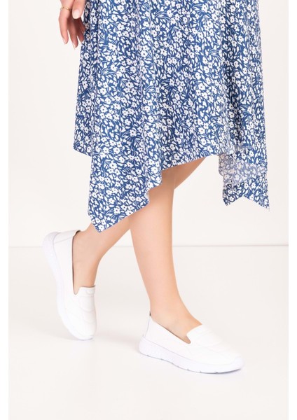 Içi Dışı Hakiki Deri Faylon Taban Hafif Babet Ayakkabı SC.1210 - Beyaz - 38 Beyaz modelleri