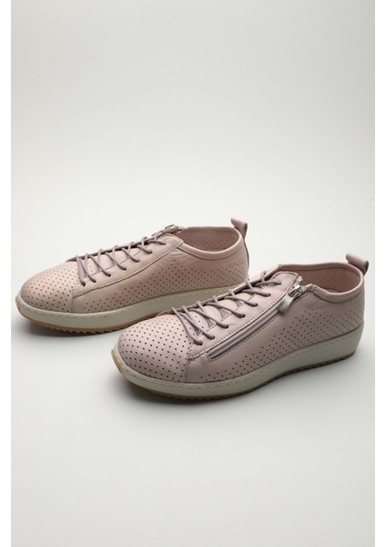 Hakiki Deri Günlük Rahat Fermuarlı Yazlık Ayakkabı ZX.2403 - Gri - 39 Gri modelleri