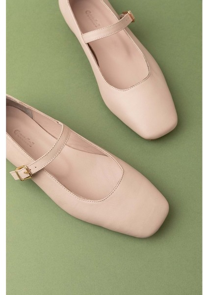 Hakiki Deri Günlük Klasik Tek Bant Babet LN.4410 - Bej - 41 Bej modelleri