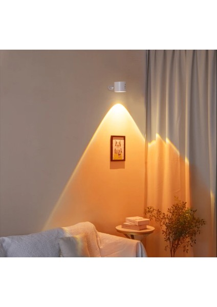 LED Kablosuz 360 Dönen Şarjlı Yatak Başı Çalışma Masası Ledli Duvar Aplik 3 Renk Işıklı Gece Lambası fiyatları