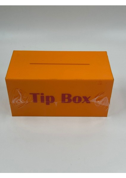 Turuncu Pleksi Tip Box Bahşiş Kutusu
