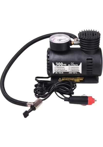 Araba Hava Pompası Mini Küçük Araç Hava Kompresörü 12 V Lastik Şişirme