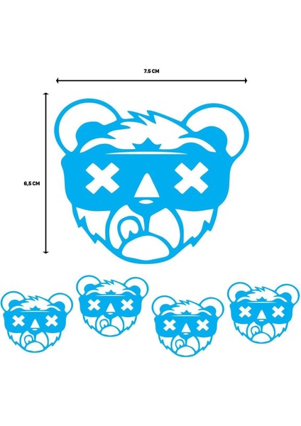 x Panda Sticker V1 5 Adet