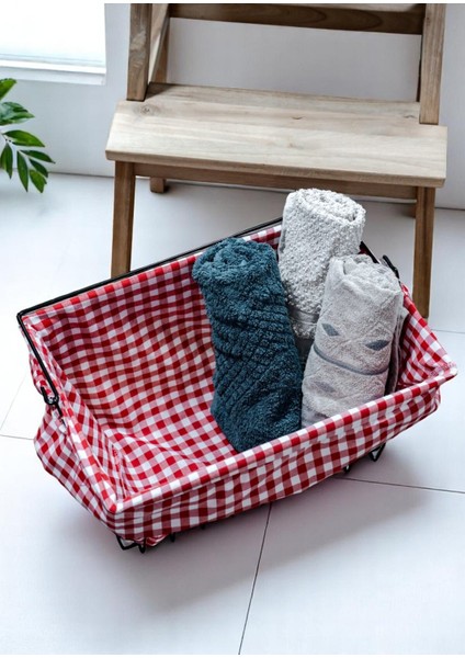 Dekoratif Metal Piknik Sepeti Saklama Kutusu Çok Amaçlı Mutfak ve Banyo Sepeti fiyatları