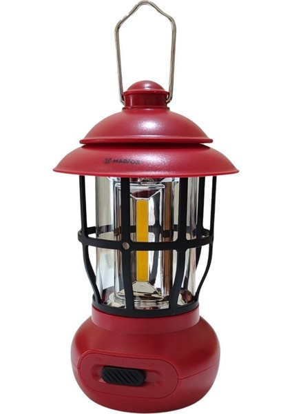 Glamping Kamp Lambası 250 Lümen Kırmızı Renk