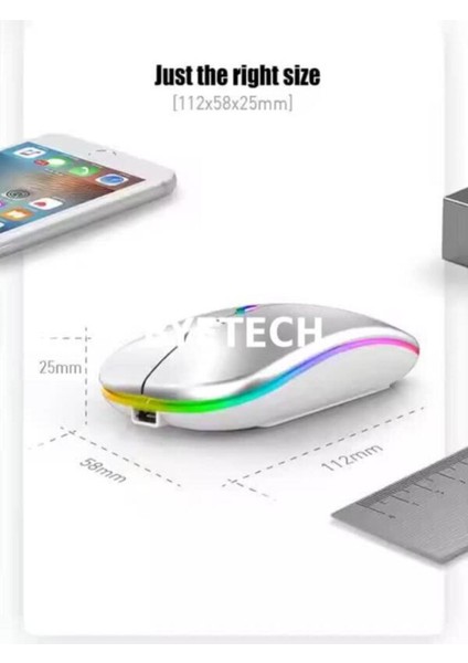 BYETECH Kablosuz Şarjlı,bluetooth, Ultra Slim Led, 2.4 GHZ,2400 Dpı, Sessiz Tık _ Gecikmesiz, Oyuna Uygun Mouse fiyatları