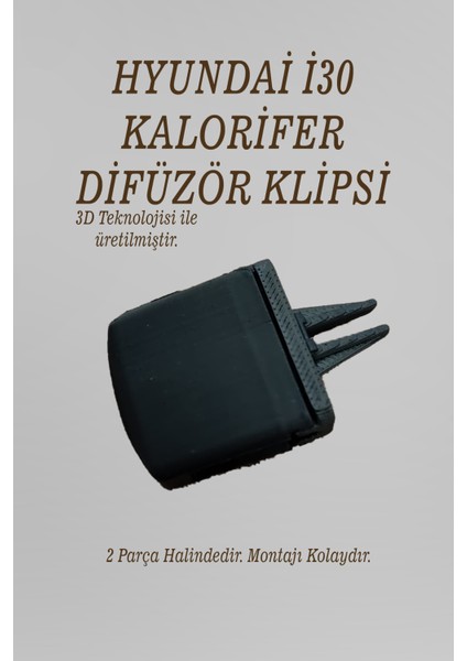 Hyundai I30 (2007-2011) Uyumlu Klima, Kalorifer Sağ,sol,orta Uyumlu Dönüş Kiti Havalandırma Klipsi