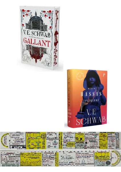 V. E. Schwab 2 Kitap (Ciltli) / Gallant + Gücün Hassas Iplikleri + Mat. Öğreten Cetvel