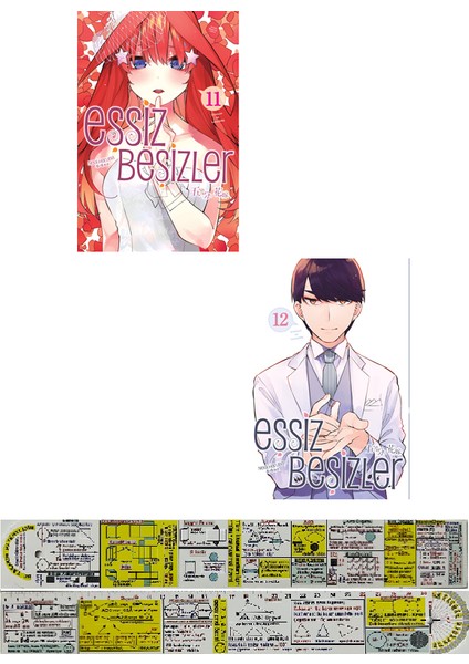 Eşsiz Beşizler 11-12. Ciltler Manga Seti + Mat. Öğreten Cetvel