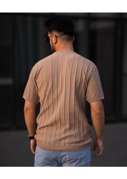 Bisiklet Yaka Triko Örme T-Shirt fırsatları