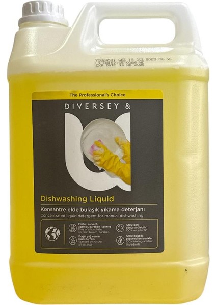 Elde Bulaşık Yıkama Deterjanı 5 Litre / Dishwashing Liquid